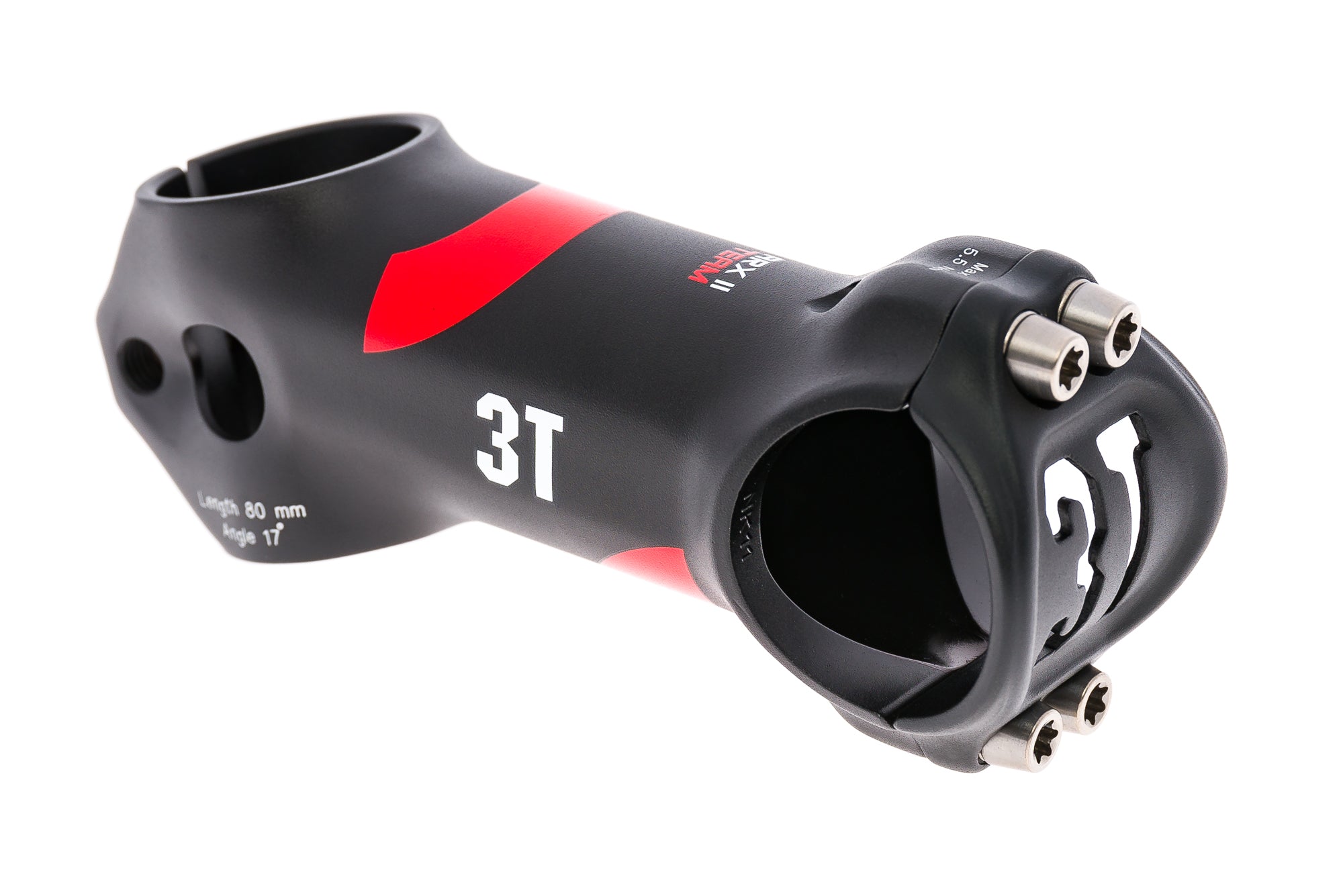 Potence Vélo 3T ARX II Team 120 Mm - Sans Filetage - Alliage 31.8 Mm - Angle ±6° - Noire - Neuf