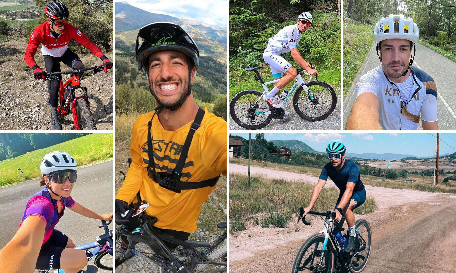 F1 drivers and MotoGP racers who ride bikes