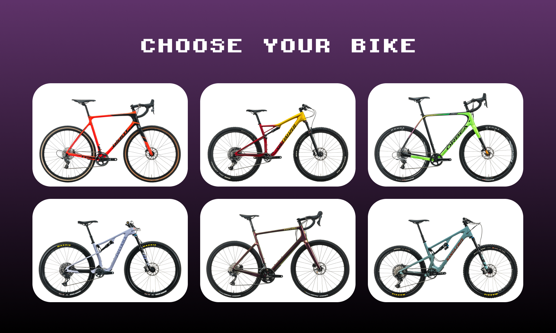 Picking online a bike