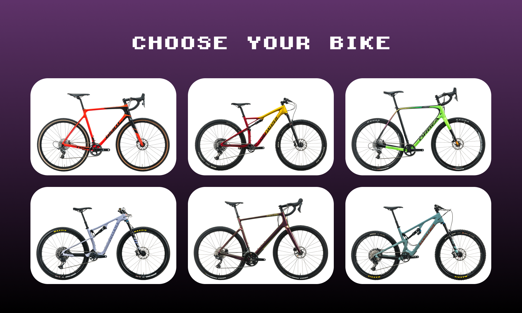 Choose the perfect bike