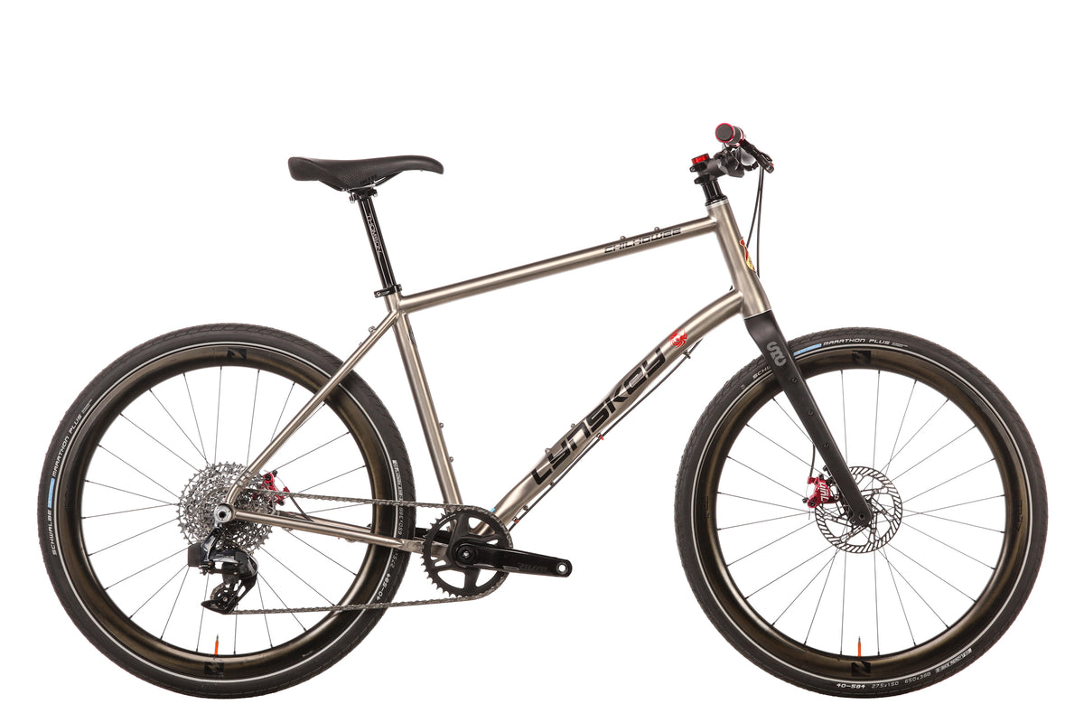 titanium flat bar gravel bike Lynskey Chilhowee Titanium Flat Bar 650b Gravel Bike - 2024, Large | The Pro's Closet