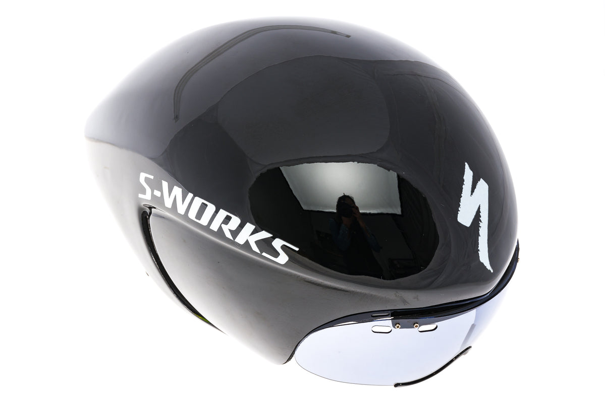 text_set_value: Specialized S-Works Time Trial Bike Helmet Med/Large 54-60cm Black - Excellent | Weight, Price, Specs, Geometry, Size Guide