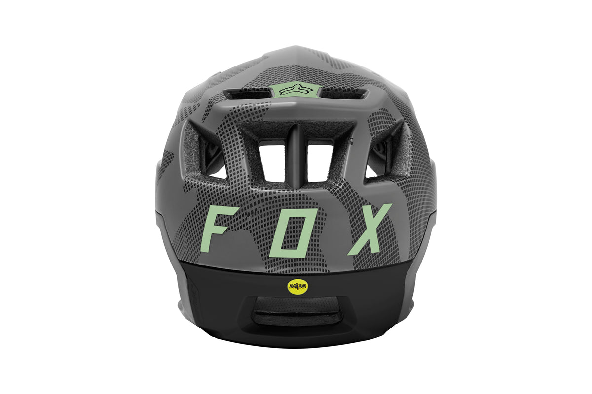 Fox Racing Dropframe Pro Bike Helmet Grey Camo | The Pro's Closet