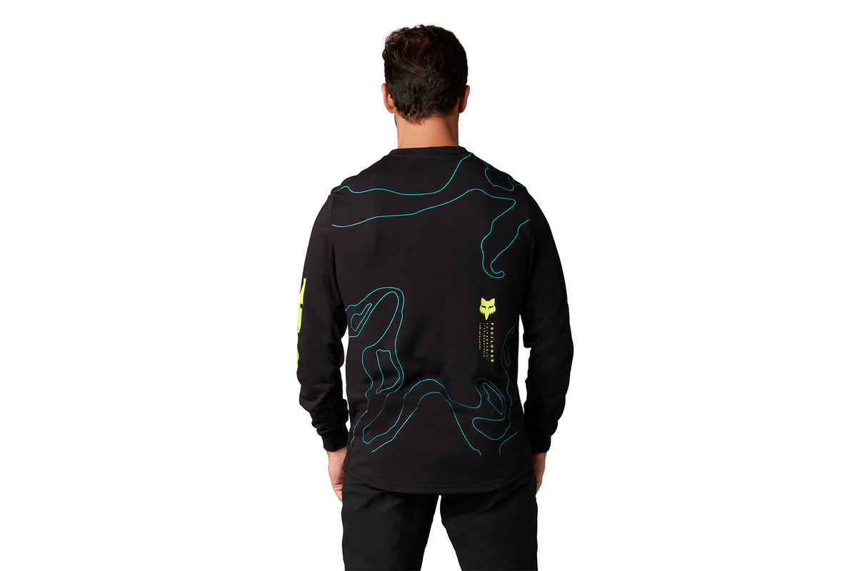 Fox Racing Ranger DR Drirelease Jersey Uomo - Manica Lunga Nera Traspirante