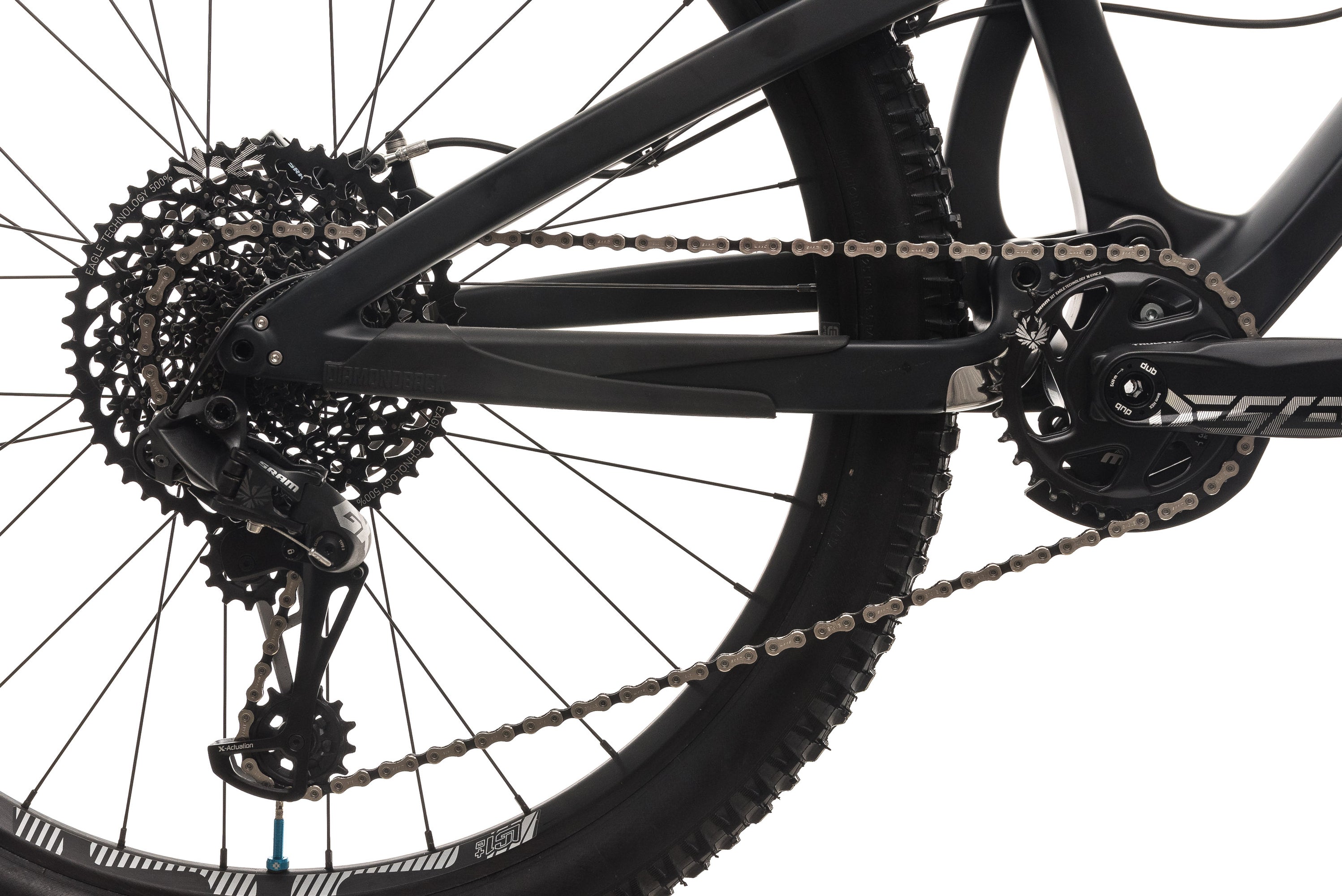 Diamondback Release 5C Carbon Mountain Bike - 2019, 19" drivetrain