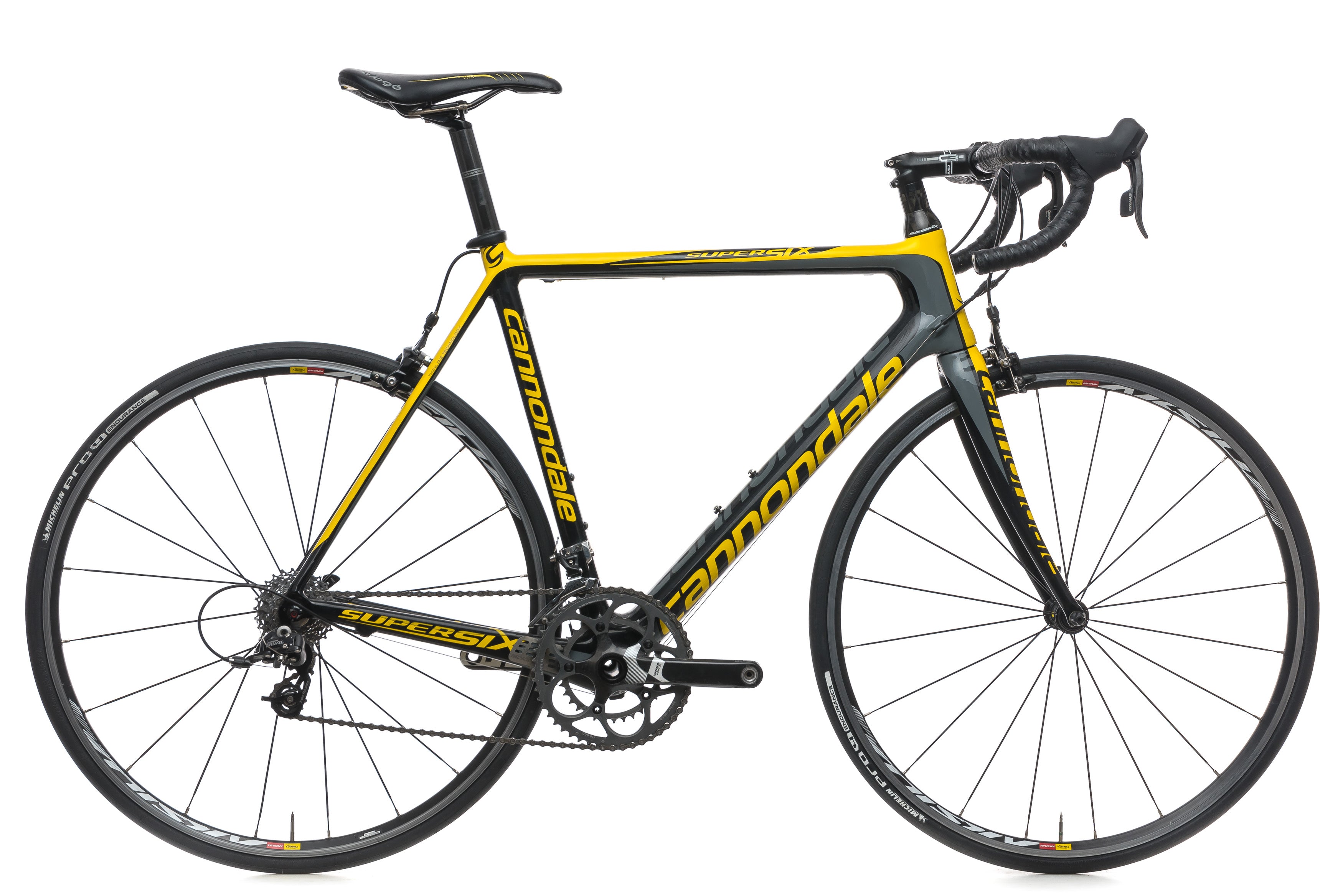 Cannondale ロードバイクフレーム ブラック/イエロー Cannondale SuperSix 4 Rival 56cm Bike- 2012 | The Pro's Closet