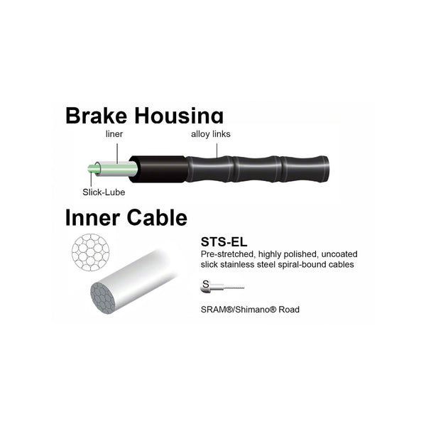 Kit Cavi Freno Jagwire Road Elite Link Per SRAM/Shimano – Oro Con Guaine Ultra-Slick – RCK702 - Foto 3