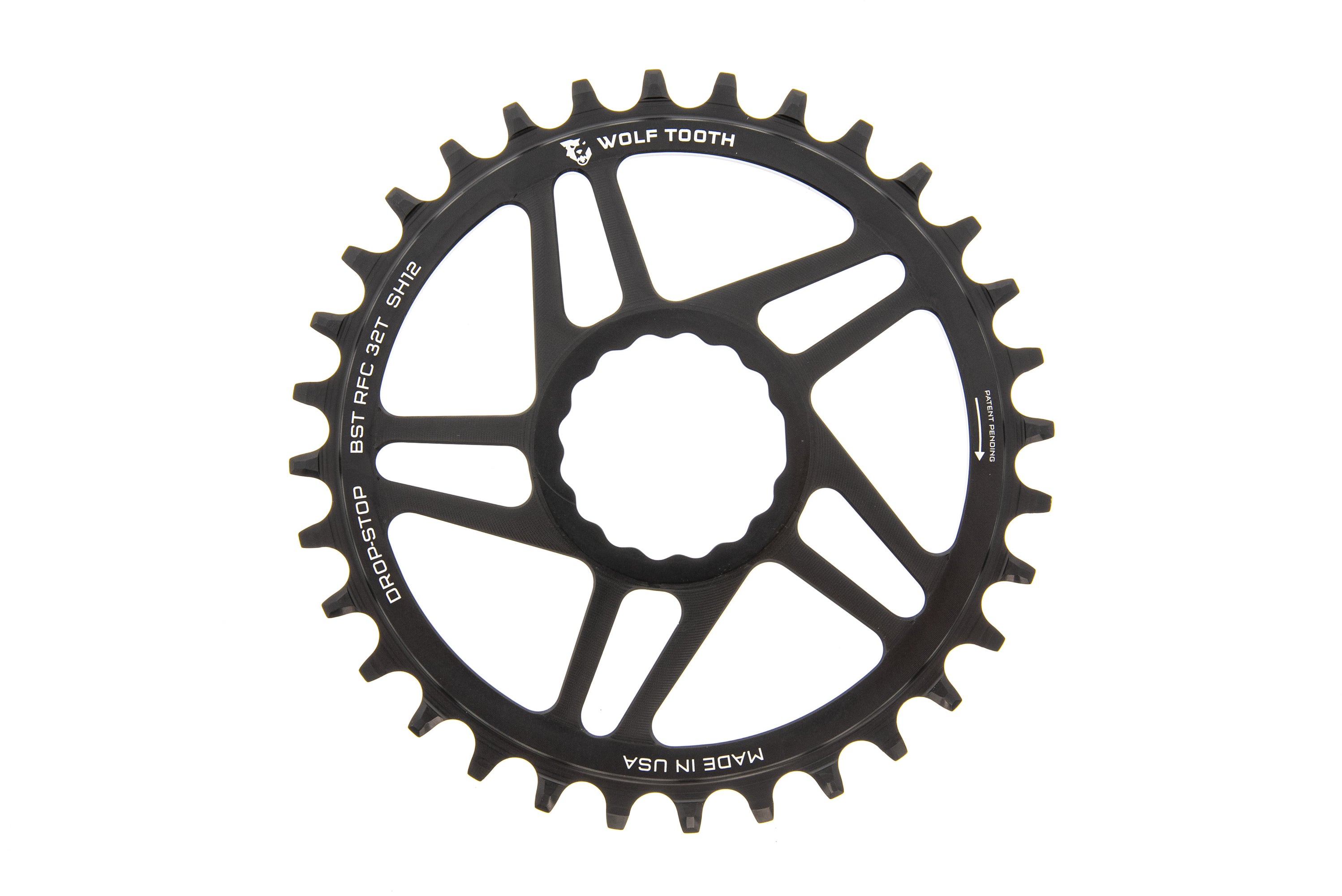 Wolf Tooth Direct Mount Race Face Cinch Shimano Hyperglide+ Chainring 32t 12 Speed drive side