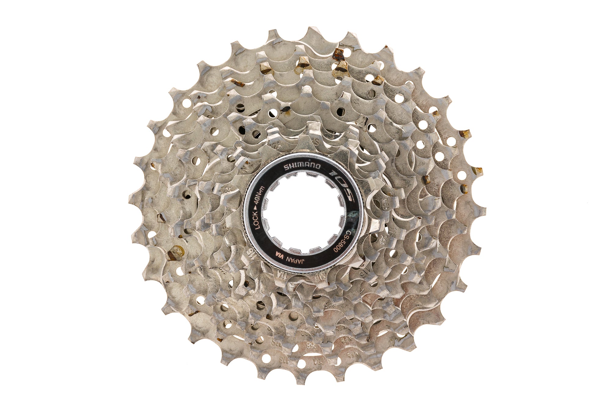 Shimano 105 CS-5800 Cassette 11 Speed 11-28T - Pre-Owned drive side