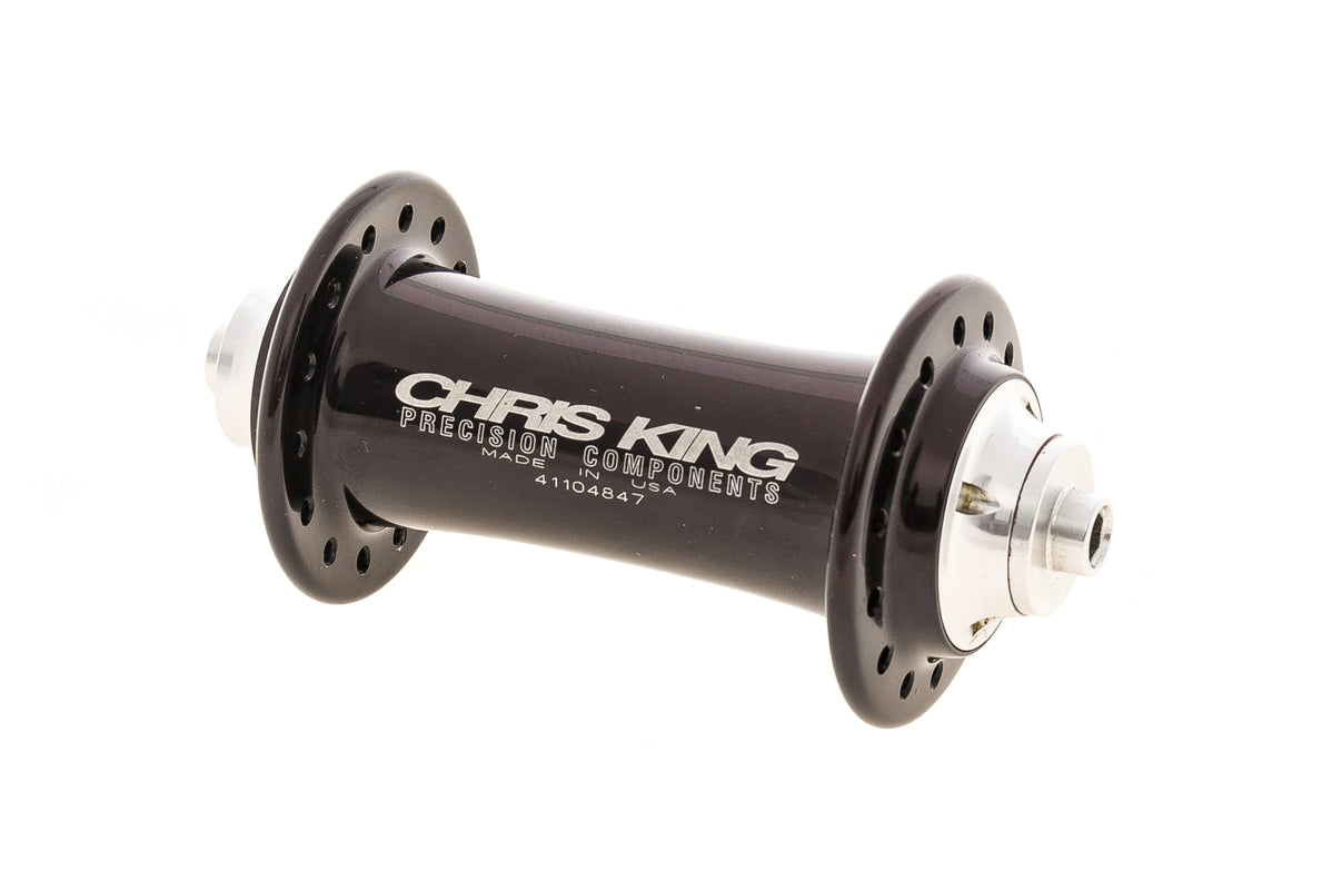 Chris King Classic Front Road Hub 9x100mm Quick Release 28H Black drive side