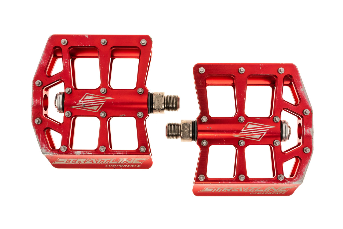 straitline pedale Components DeFacto Pedals Flat Red GC2:Cascos Ciclismo Pearl Eliminator Demon Chain Style:Men's