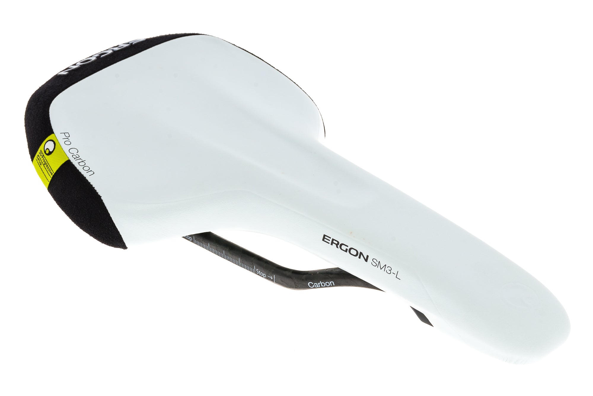 Ergon SM3-L Pro Saddle Large Carbon Rails White | The Pro's Closet