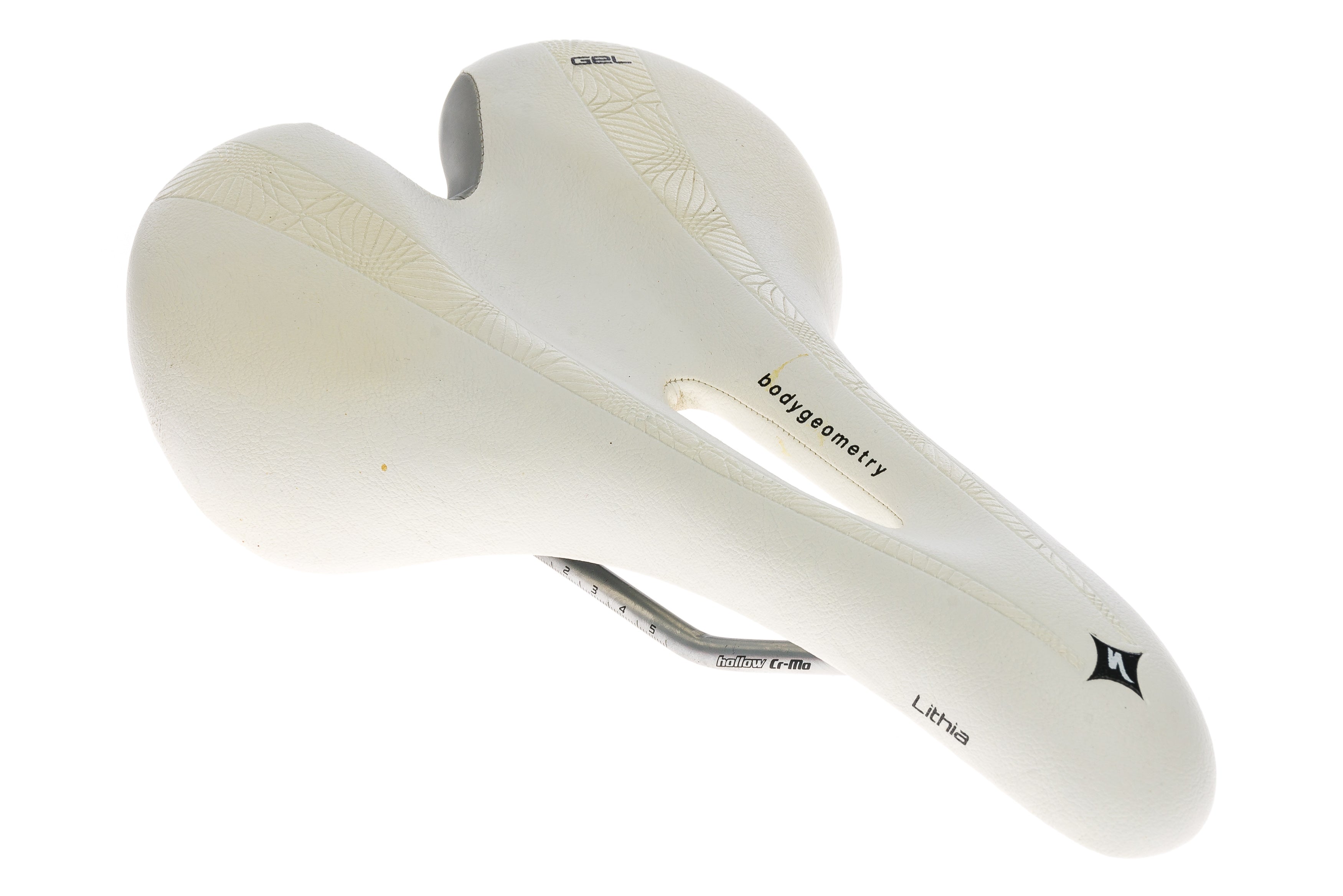 Specialized Lithia Comp Gel Womens Saddle 168mm Cromo Rails White