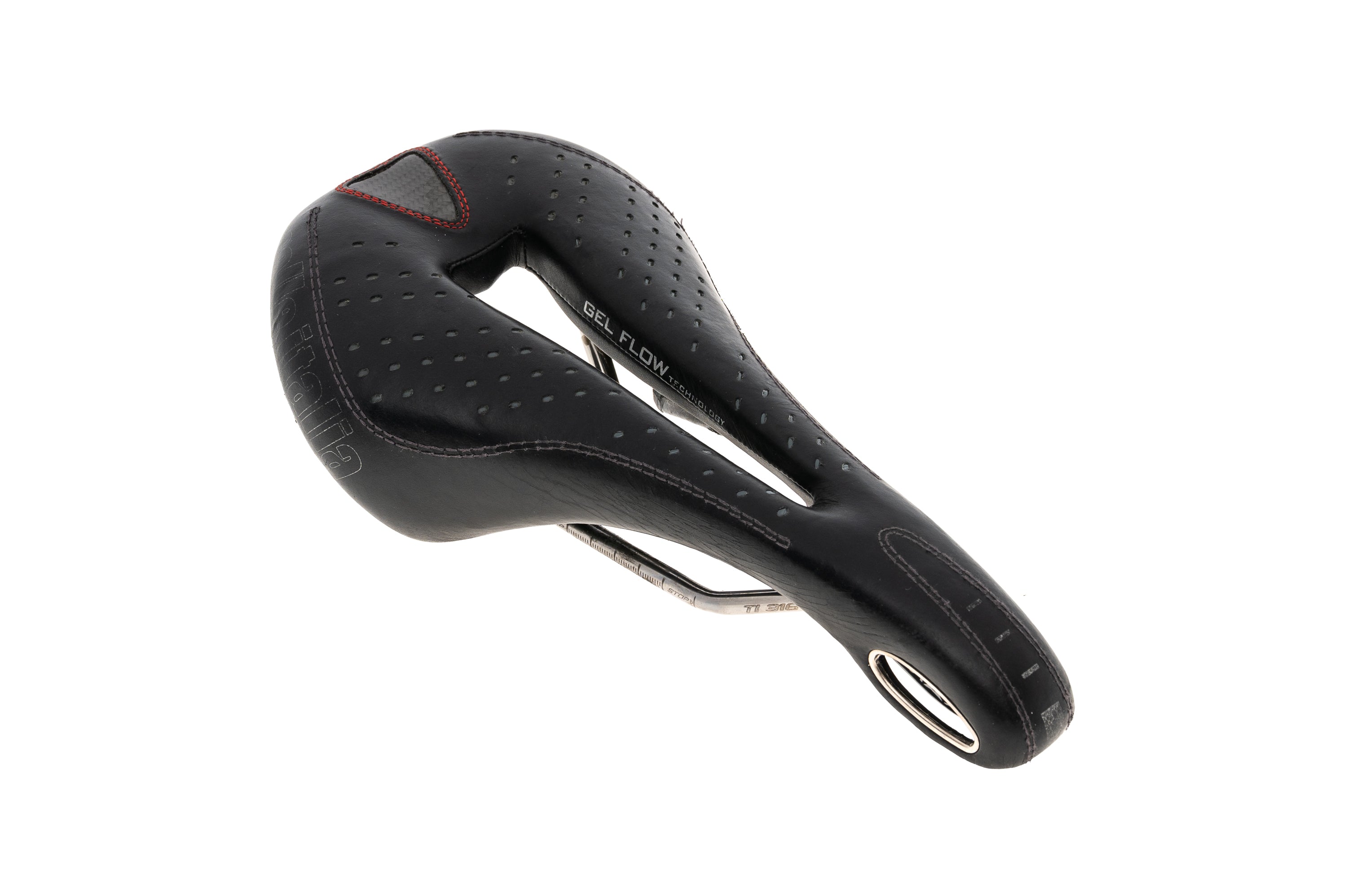 Selle Italia Max Flite Gel Flow Saddle 148mm Ti 316 Rails Black