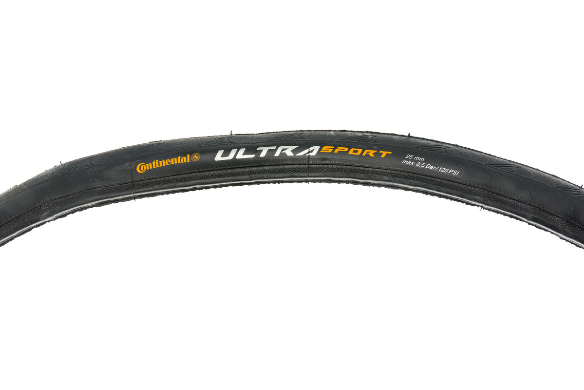Continental Ultrasport2 Tire 700x25 180TPI Clincher Black drive side