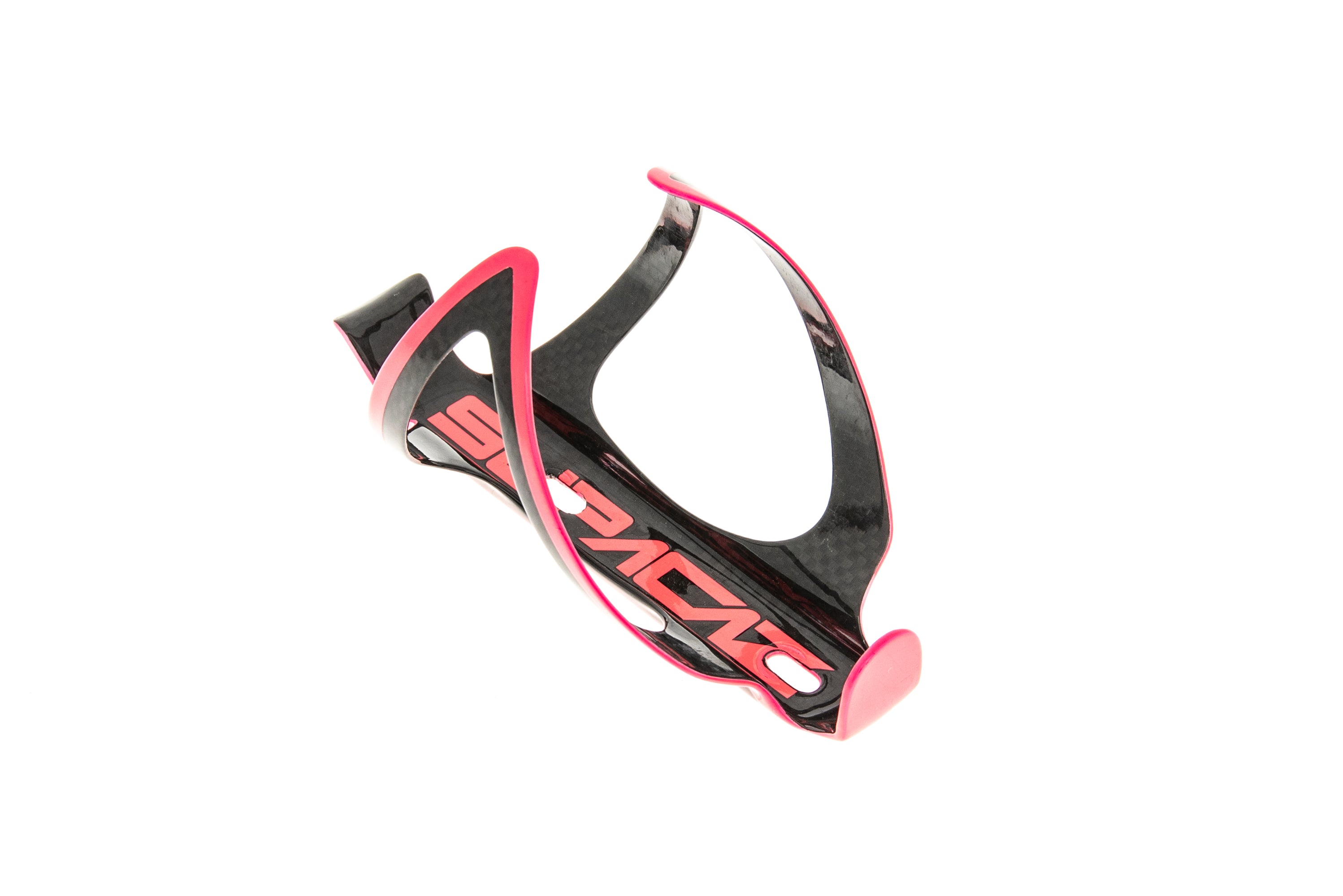 Supacaz Fly Carbon Water Bottle Cage Neon Pink drive side