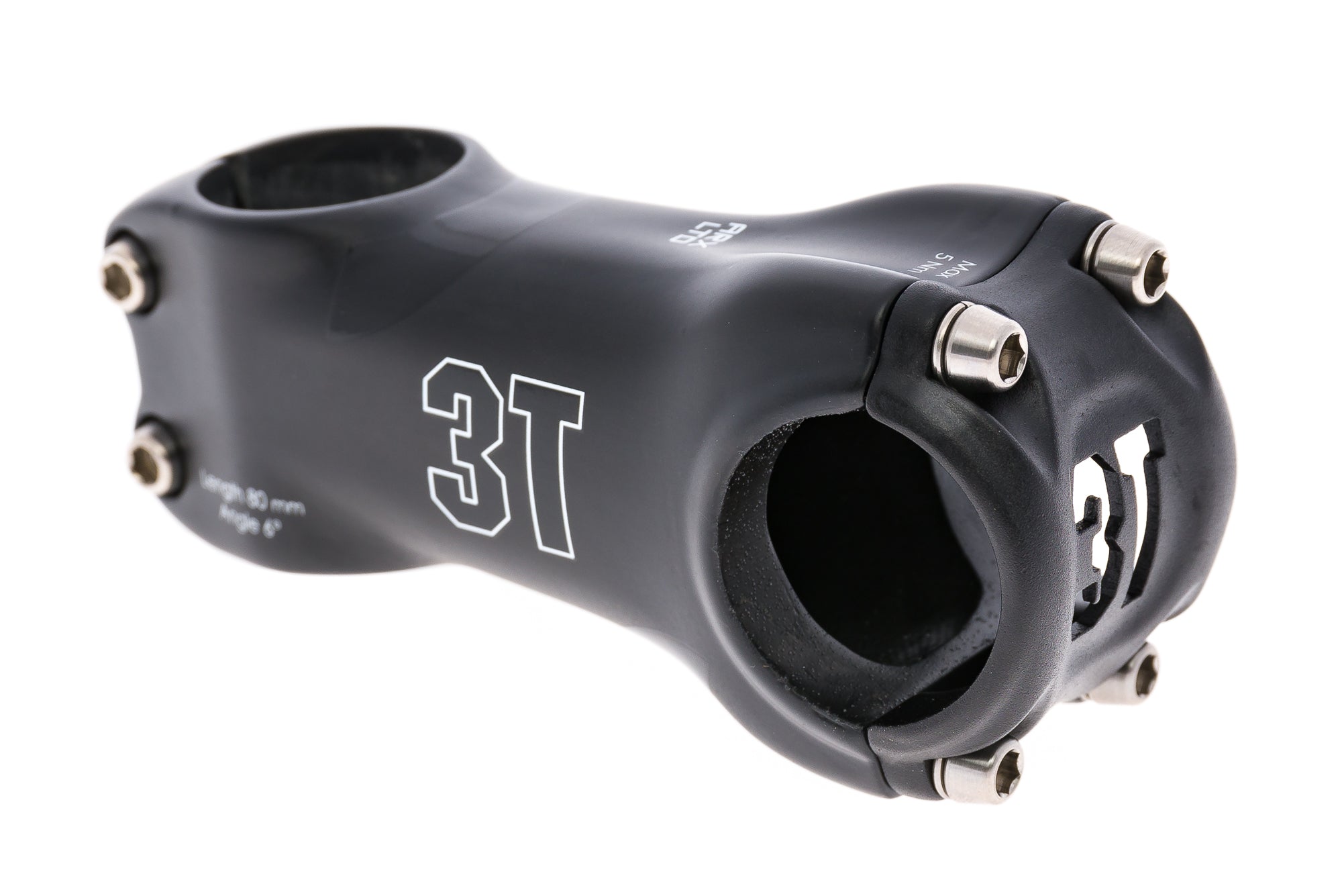 3T ARX LTD Carbon Stem Clamp 80mm Degree Stealth Black