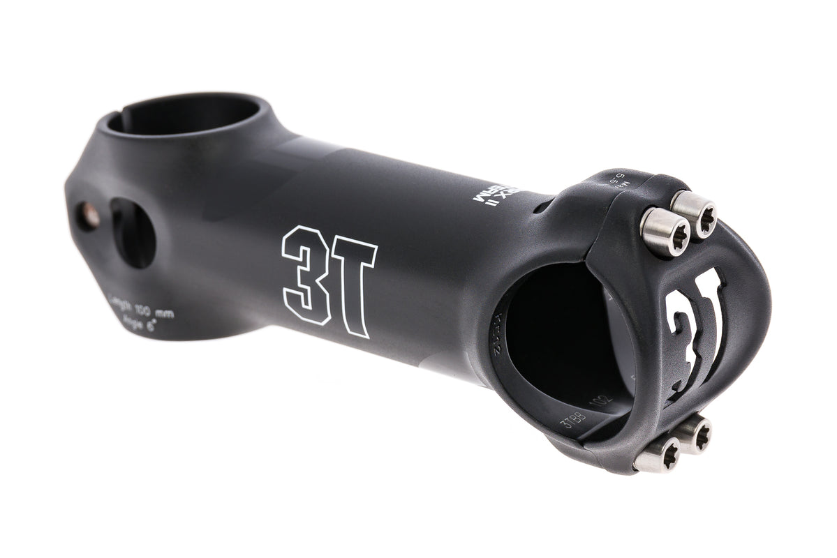3T ARX-II Team Aluminum Stem 31.8mm Clamp 100mm 6 Degree Black drive side