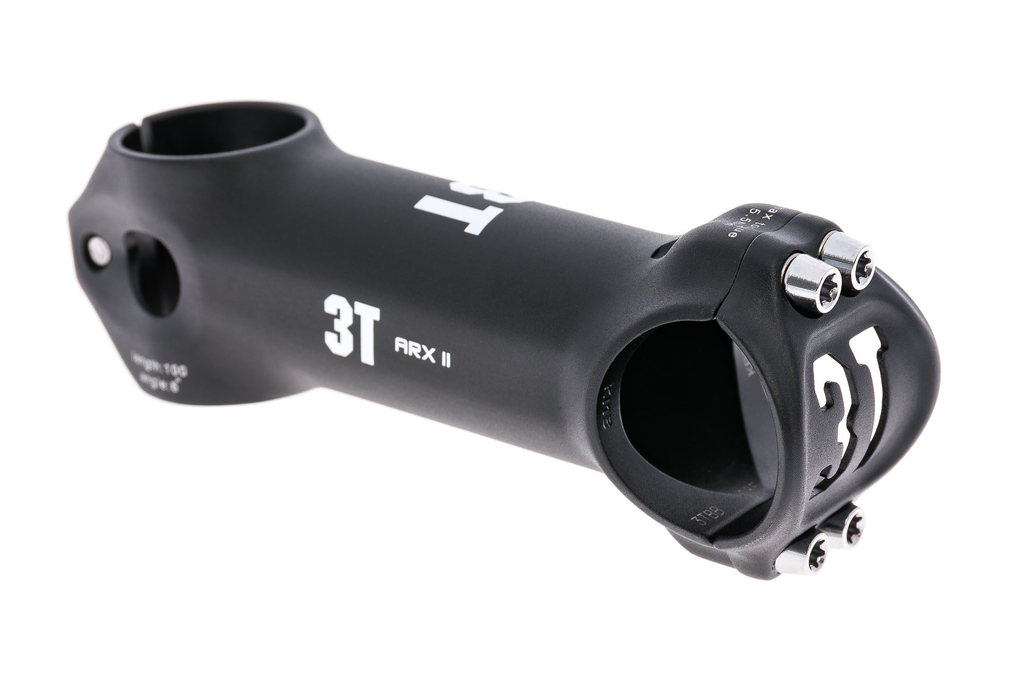3T ARX-II Stem 31.8mm 100mm 6 Degree Aluminum Black drive side
